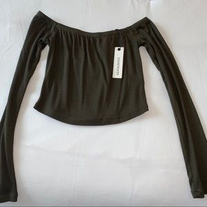 Off The Shoulder Long Sleeve Top